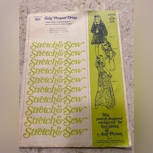Vintage Girls' Peasant Dress Sewing Pattern